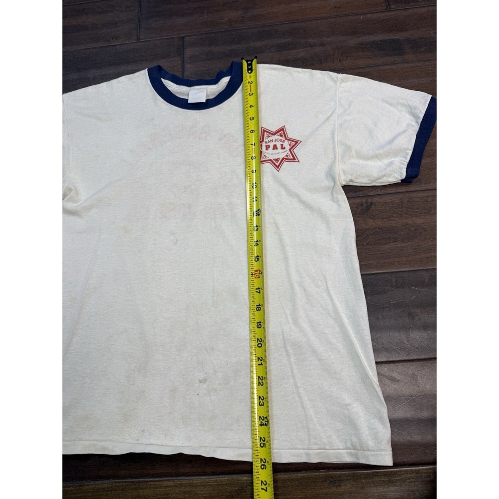 VINTAGE 1989 San Jose Pony Baseball Sportswear‎ Ringer T-shirt | USA | Size XL - Picture 13 of 13